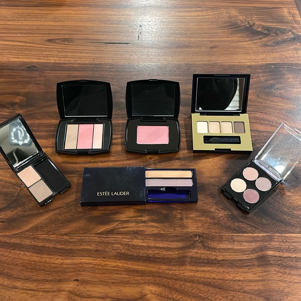 Lancôme & Estée Lauder 6 piece eyeshadow and blush makeup lot